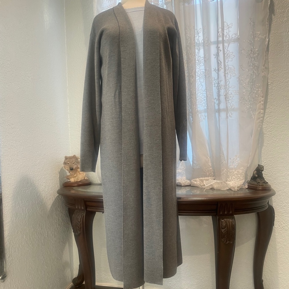 Eileen Fisher 100% wool long coat